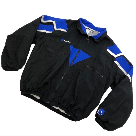 *SOLD!* VTG 90s Lotto Italia Full Zip Windbreaker Jacket - Picture 2 of 8